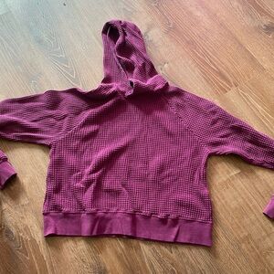 The North Face Plum Waffle Knit Hoodie